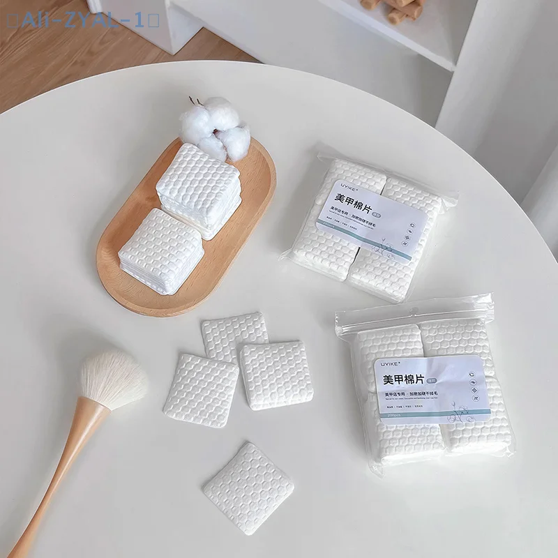 【ZYAL-1】200 قطعة من وسادة قطن للأظافر مزيل طلاء الأظافر جل نظيف مانيكير مناديل خالية من الوبر منظف قطني وسادات ورقية أداة ورنيش #3