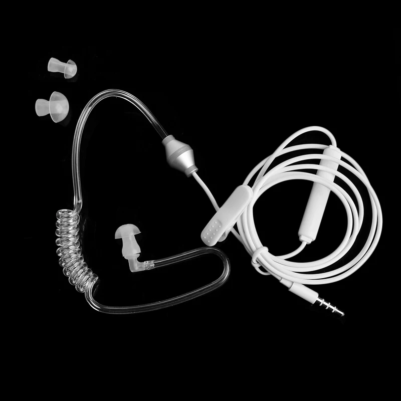 3.5mm In-Ear Anti-Radiation Earphone Air Spring Duct With Mic For Smart Phone