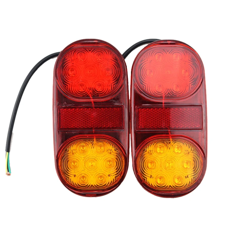 

2Pcs 12V 14 Led Car Truck Trailer Boat Caravan Rear Tail Light Brake Lamp Taillight Red Yellow Stop Lamp Taillight