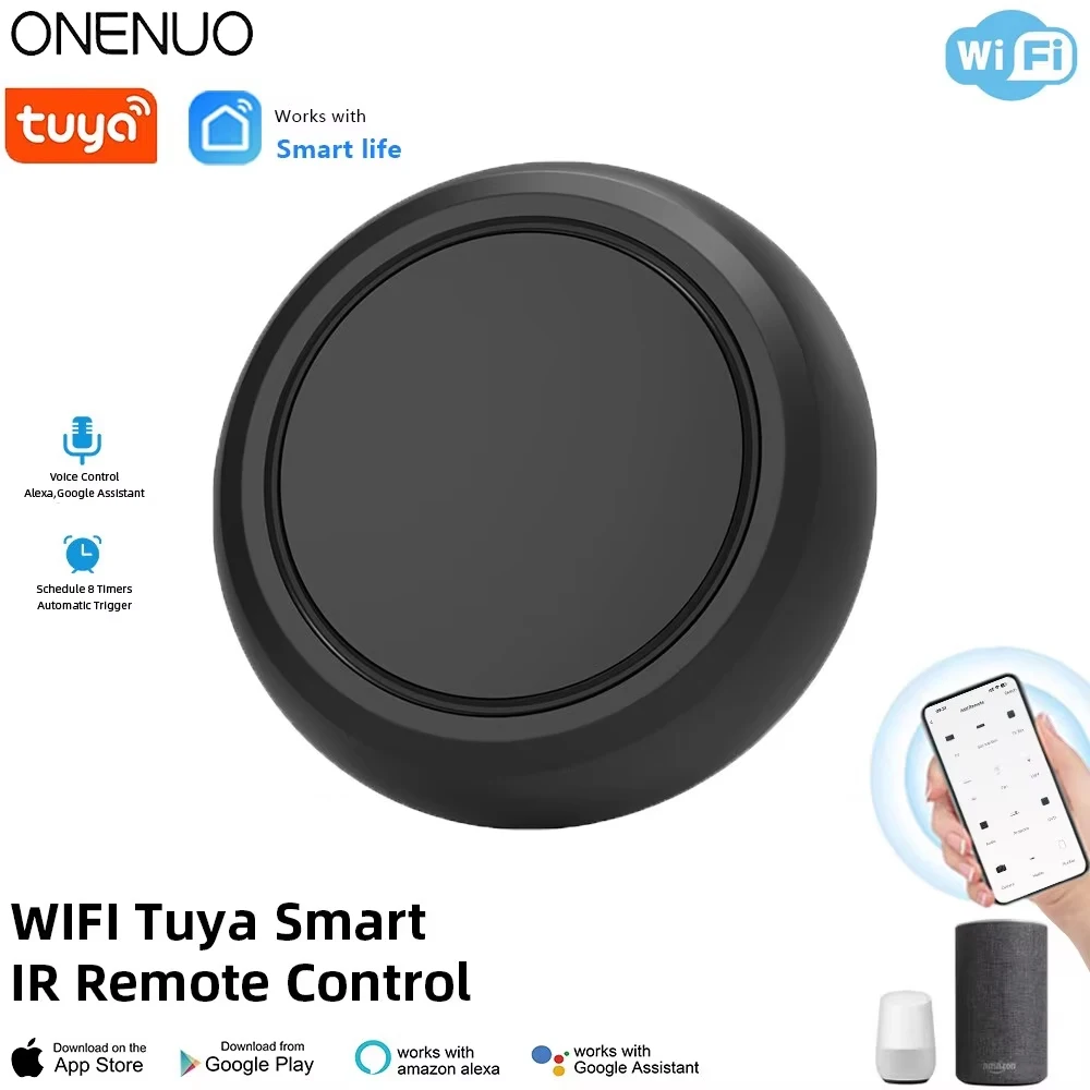 Tuya WiFi Smart IR Remote Controller Smart Home Infrared Universal Remote Blaster One for All Control AC TV DVD CD AUD SAT
