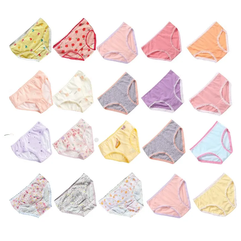 

24pc/Lot Baby Girls Underwear Briefs Panties Children Cotton Briefs 2-12Years