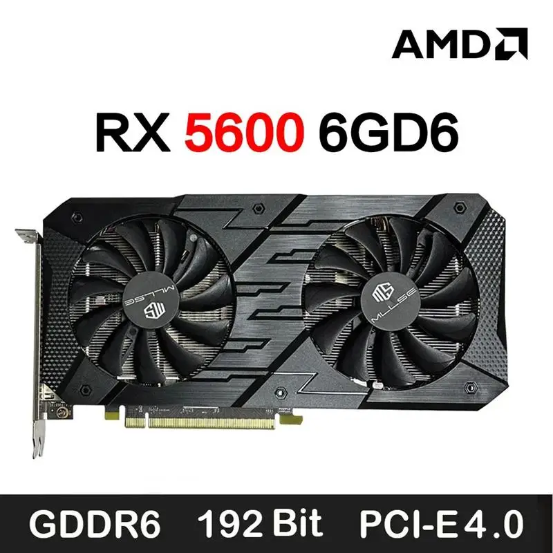 New! AMD Radeon RX5600 6GB Graphic Card GDDR6 6+8Pin Gaming Computer GPU RX5600 6GB Game Desktop Computer Graphics Card