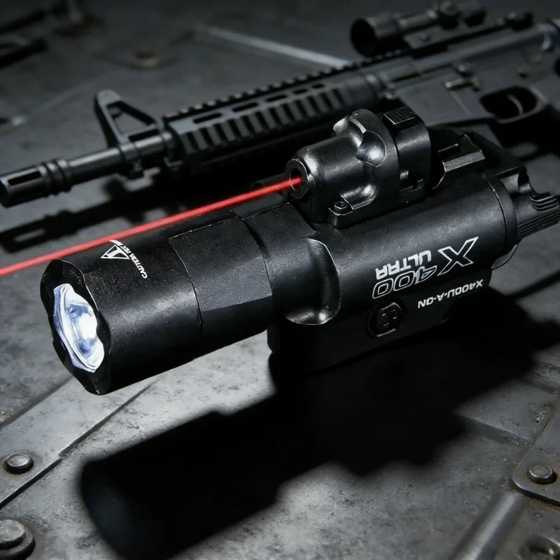 

X400U 2-in-1 High-intensity Laser Pointer Flashlight: Fits 20mm Rail for CS Games Hunting Toy Airsoft Guns & Matches