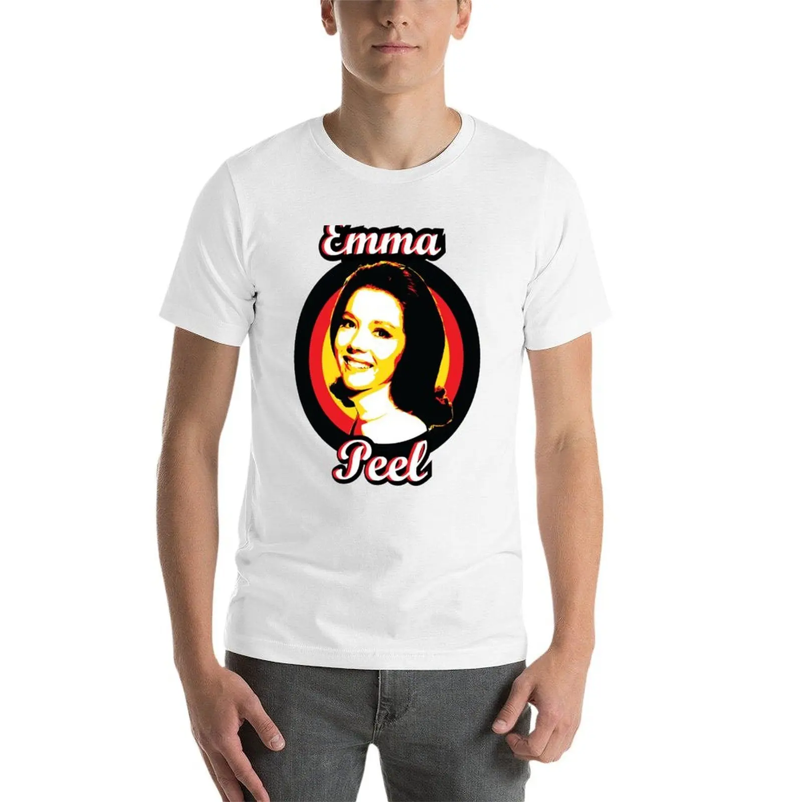 تي شيرت emma peel (الأصلي) تي شيرت رجالي برسوم جرافيك تي شيرت للرجال تي شيرت قطن 100 بالمائة