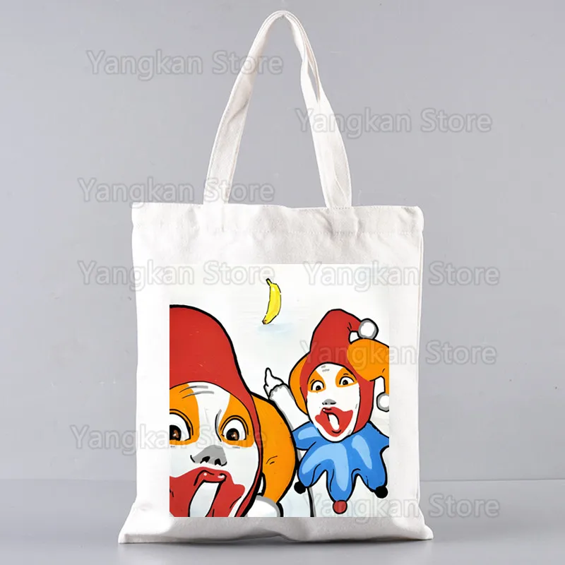 

Холст Балatro, простые сумки для покупок с мультяшным принтом, модная повседневная сумка для девочек