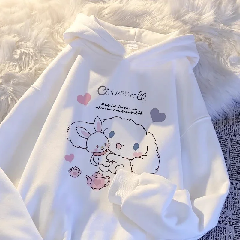 سويت شيرت بقلنسوة للأطفال للخريف والشتاء ملابس أطفال جديدة من Cinnamoroll متوسطة وكبيرة للأطفال مريحة #1