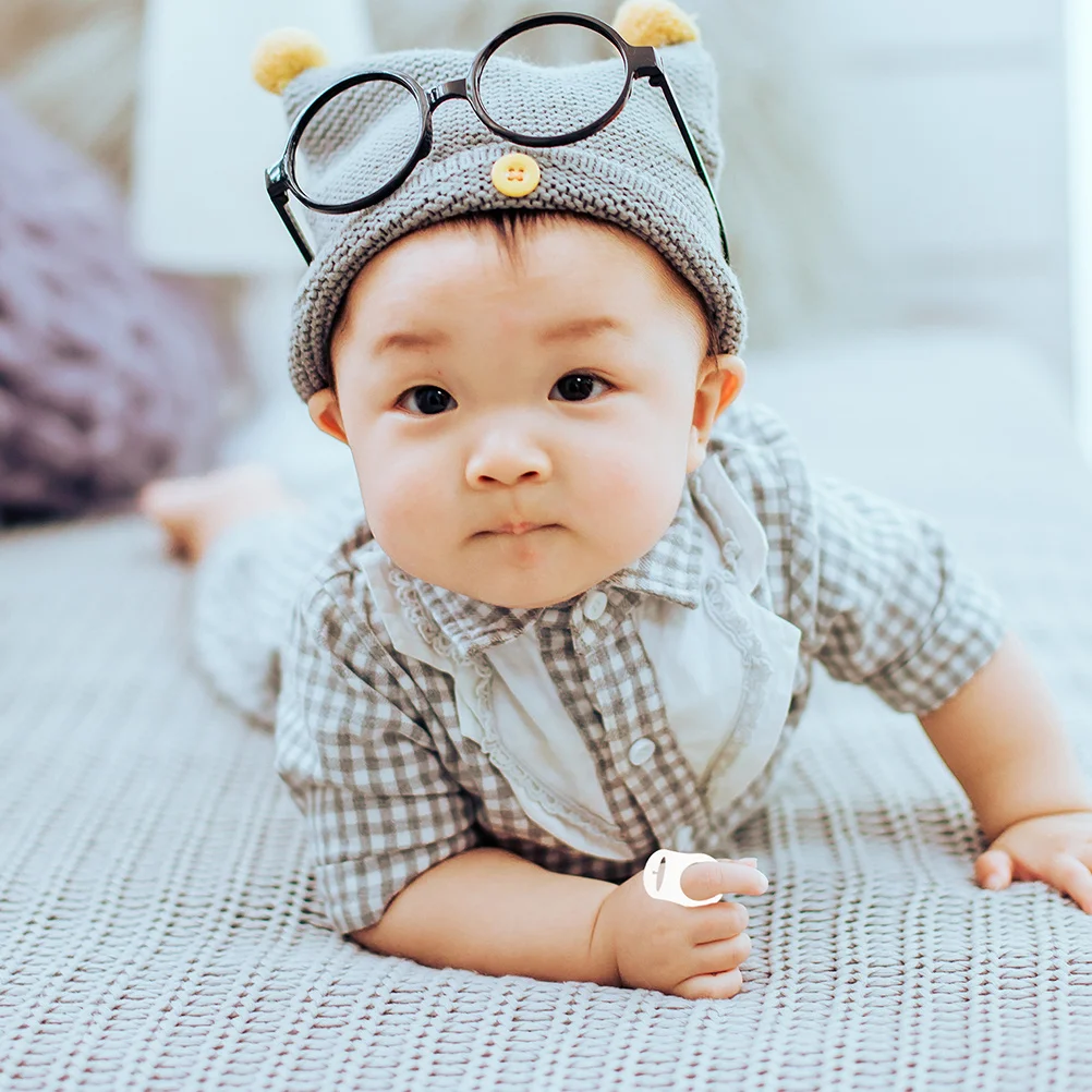 20Pcs Transparent Silicone Pacifier Holder Rings Baby Soother Attachment Ring Sturdy Comfortable for Pacifier Clip