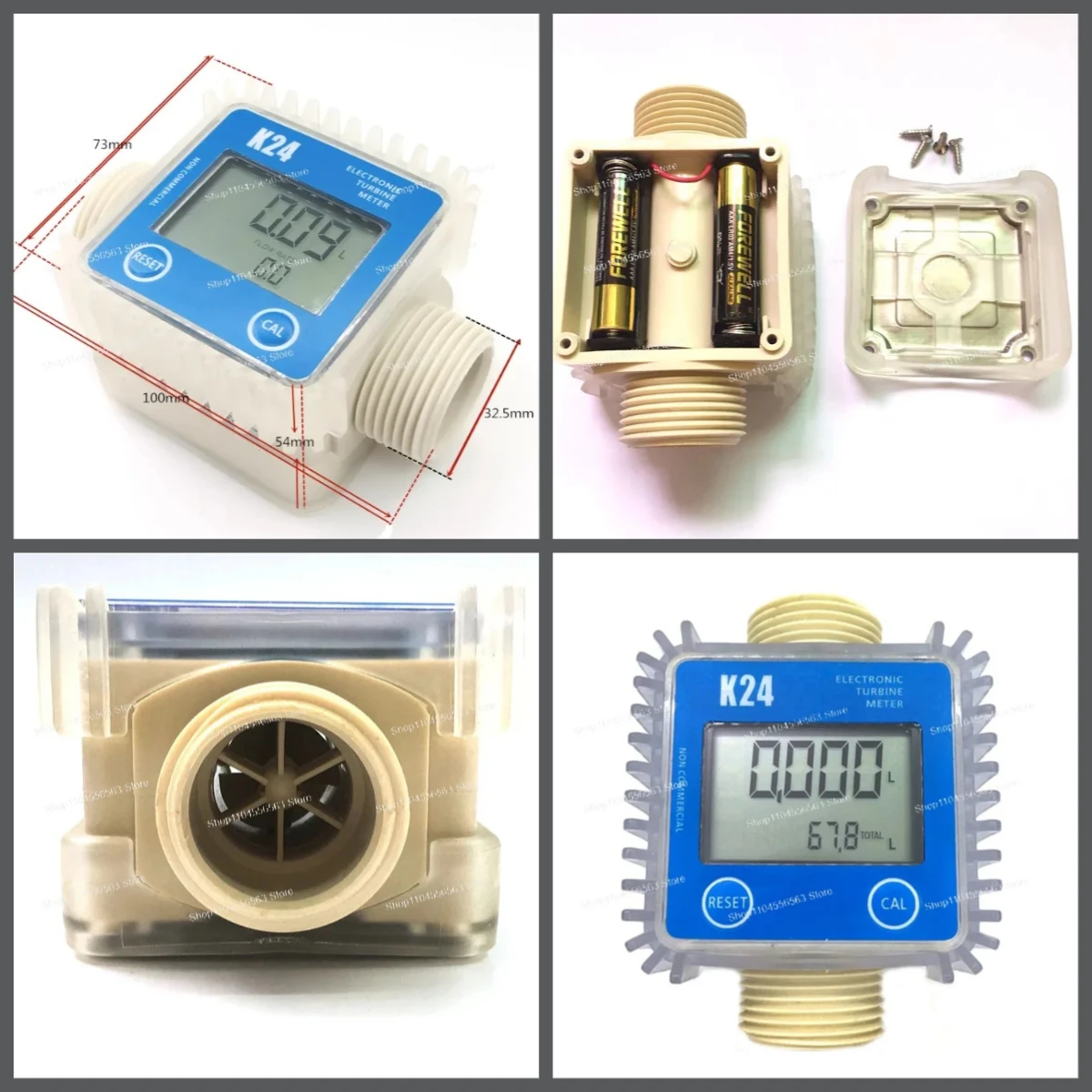 K24 digital turbine flowmeter, diesel methanol urea liquid meter, intelligent flow monitoring instrument