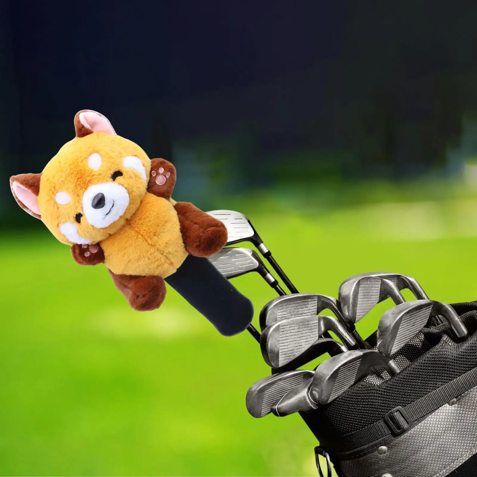 

Fairway Wood Golf Club Headcover Protector, Raccoon Scratch Resistant, Gift, Animal Protection Sleeve Plush Golf Head Cover