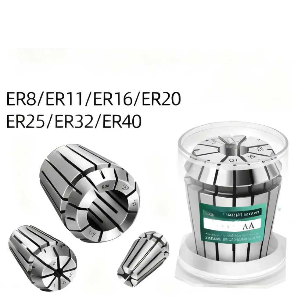 ER8 ER11 ER16 ER20 ER25 ER32 ER40 0.005High Precision0.008 Spring Collet Suitable Engraving Machine Spindle CNC Machining Center