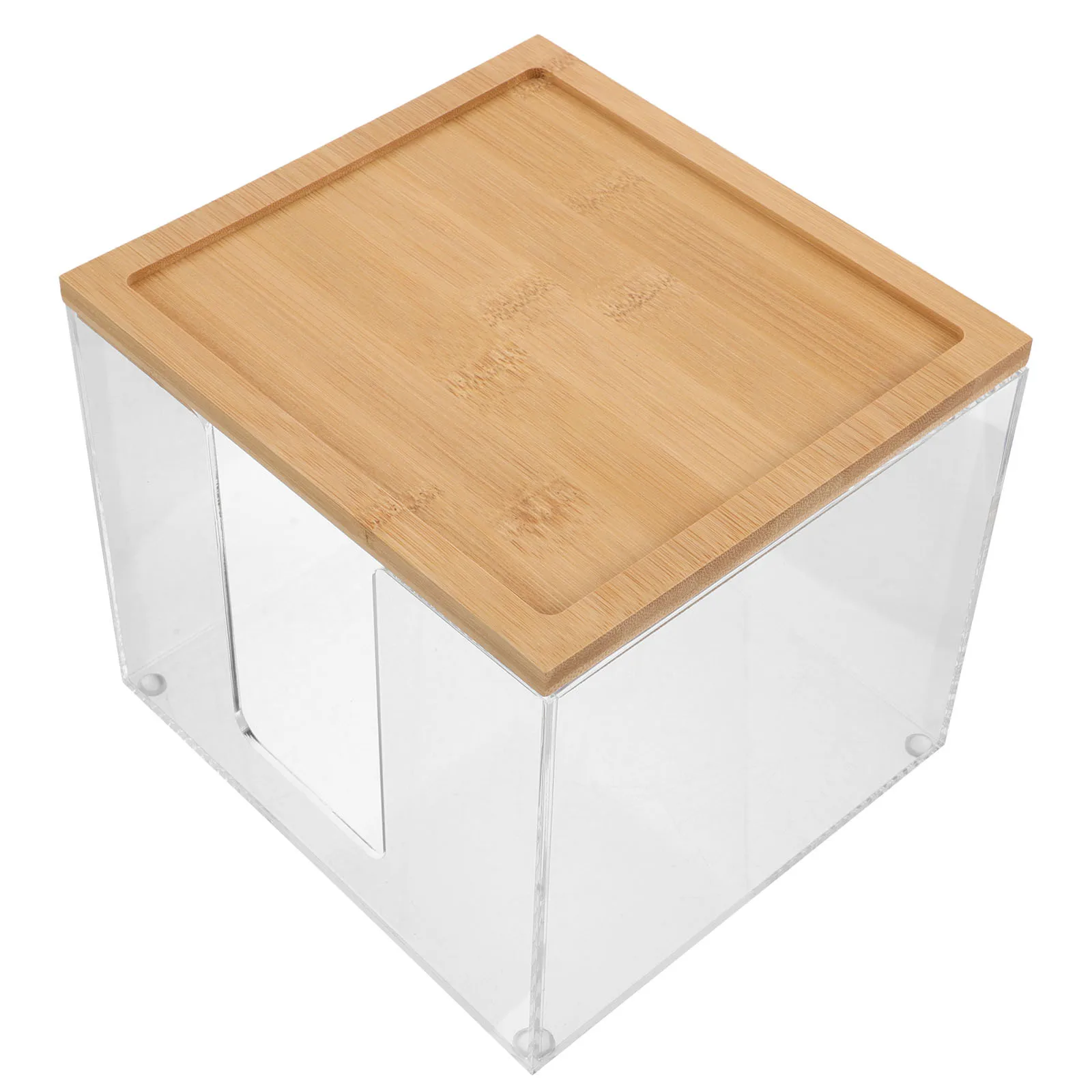 

Acrylic Tissue Box Holder Rectangular Clear Bathroom Storage Organizer Transparent Design Easy Access Efficient Space