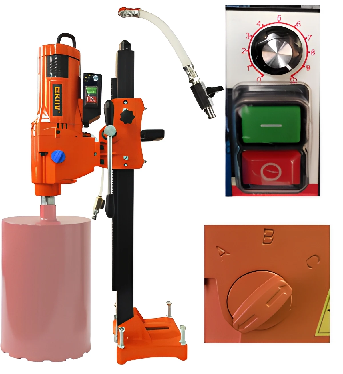 EKIIV OEM MW-255D 255mm Professional 3 Gear Diamond Core Drilling Machine Anti-Shock Structure for Heavy Duty Engineering Use