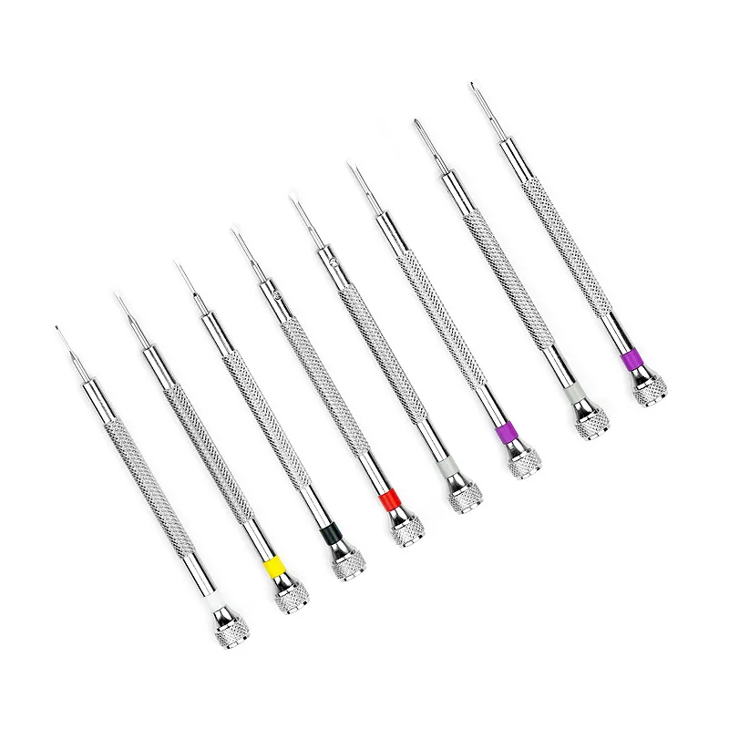 Watch repair tool set of 8 T2 precision screwdrivers, specifications 0.6-2.0, 13 sizes suitable for watch, phone, glasses repair