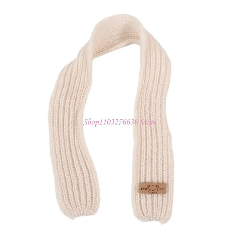 R6FD ملابس الدب القطيفة سترة/وشاح عصرية للأطفال دمية دب محشوة مقاس 12 بوصة