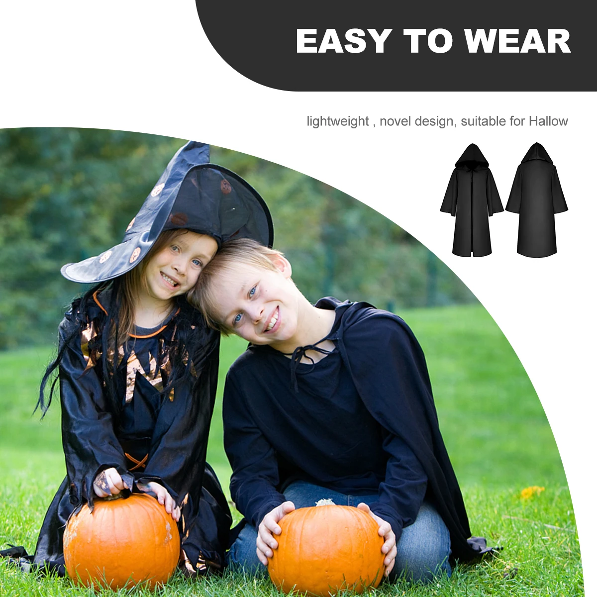 عباءة معالج كيب كيدز للبالغين من البوليستر المتين للحفلات والمهرجانات والزي اليومي للهالوين #3