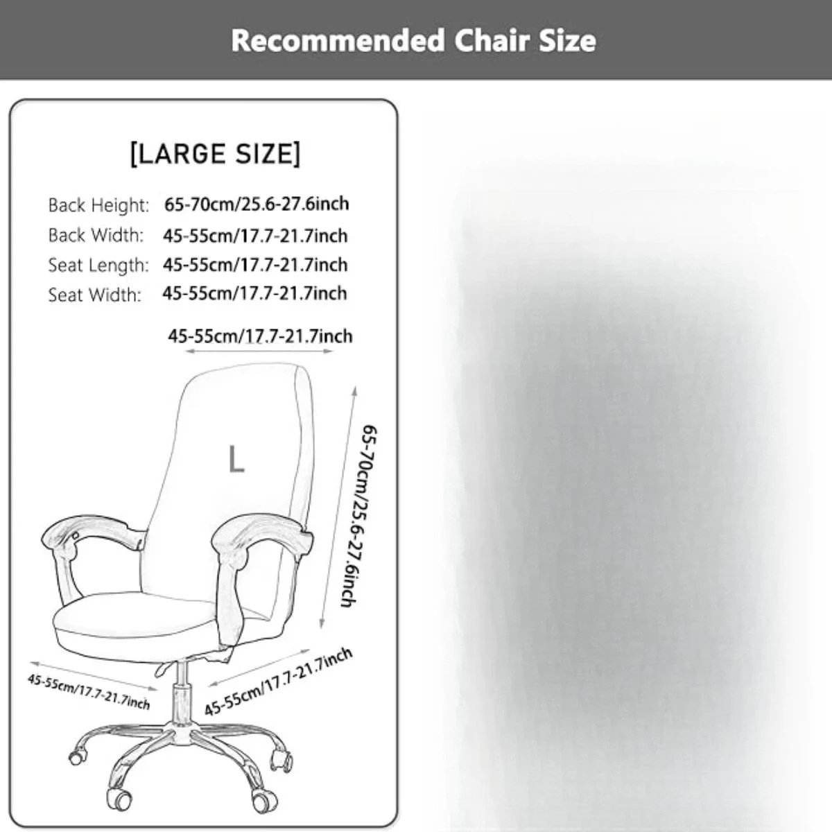 قطعة واحدة من غطاء كرسي المكتب المرن المقاوم للماء، يحافظ على كرسي المكتب نظيفًا ومرتبًا