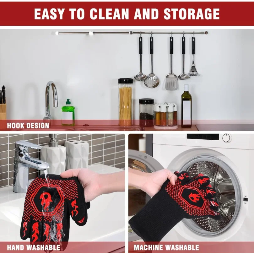 Sarung Tangan BBQ Tahan Suhu T - Oven Mitt Silicone ulasan dan harga