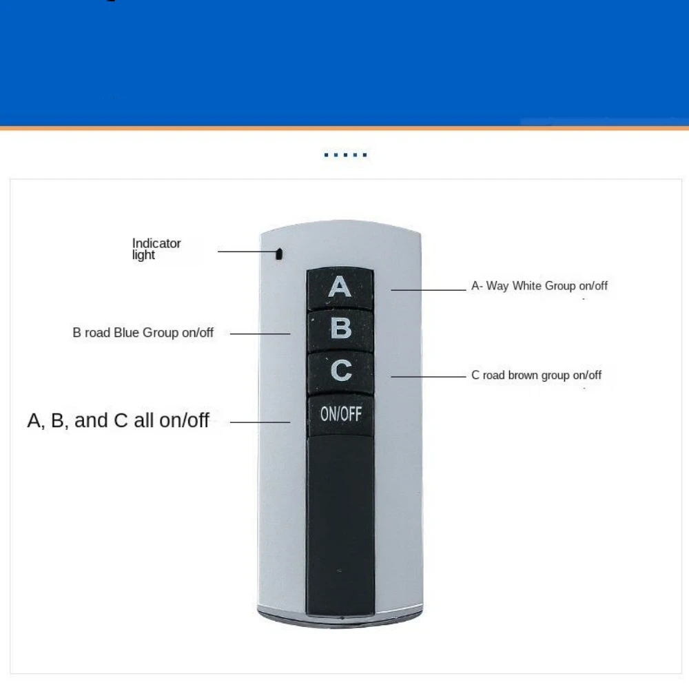 1/2/3 canali ON/OFF 220V Wireless Remote Control Switch ricevitore trasmettitore per lampada luce apparecchiature elettriche Drop Ship