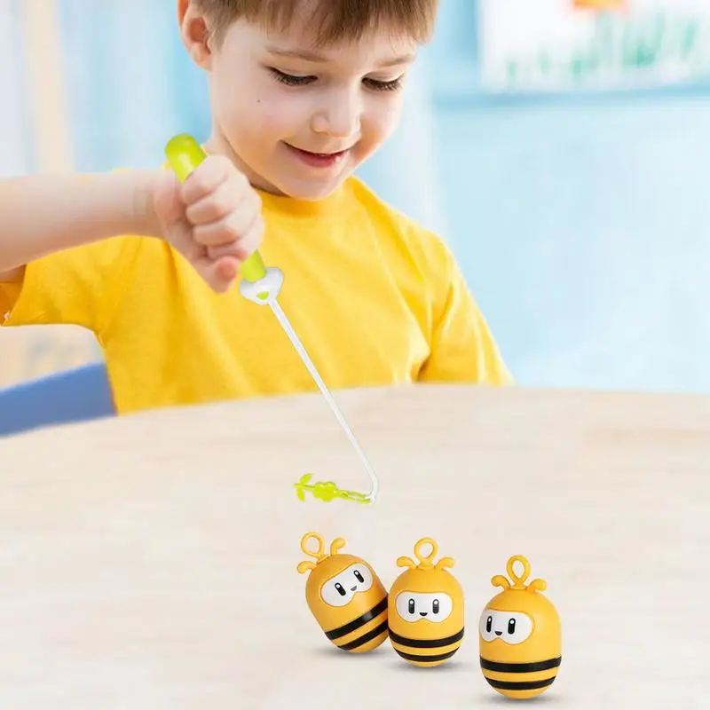 Fishing Rod Pole Toy Little Bee Fishing Board Game With Poles 2-in-1 Board Games For Fine Motor Skills Development Educational