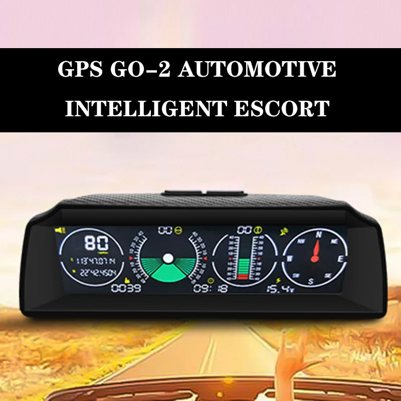 

X90 GPS Digital Computer GPS-OBD Head Up Display Car Hud Auto Speedometer Slope Meter Tilt Pitch Angle Protractor Latitude