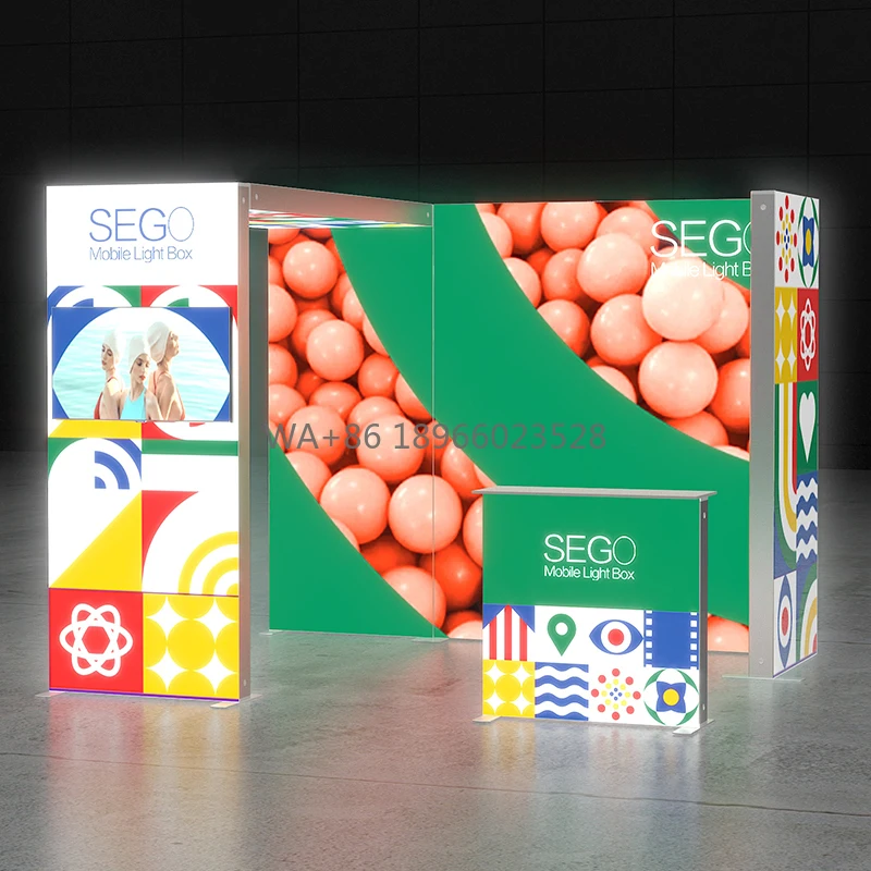 SEGO 3x3m Trade Show Booth Display Advertising Lightboxes Aluminum Modular Frame Exhibition Booth