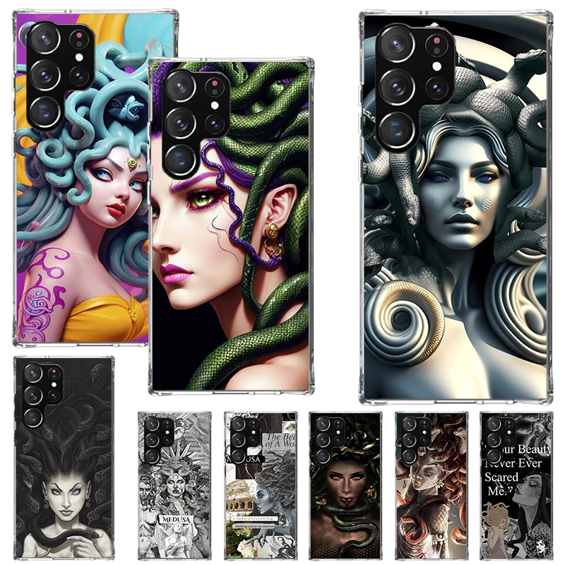 Medusa Greek Mythology Phone Case For Samsung Galaxy S24 S23 S22 S21 Ultra S20 FE S10 Plus S10E S9 S8 + Soft Cover Shell