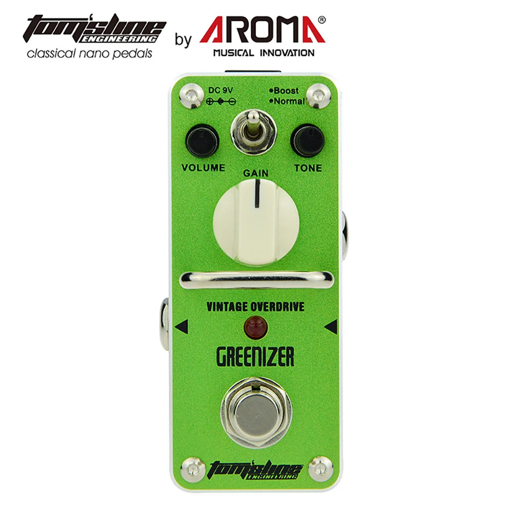 

AROMA AGR-3 GREENIZER Electric Guitar Effects Pedal Vintage Overdrive Analogue Effect Pedal True Bypass Guitar Parts Exquisite
