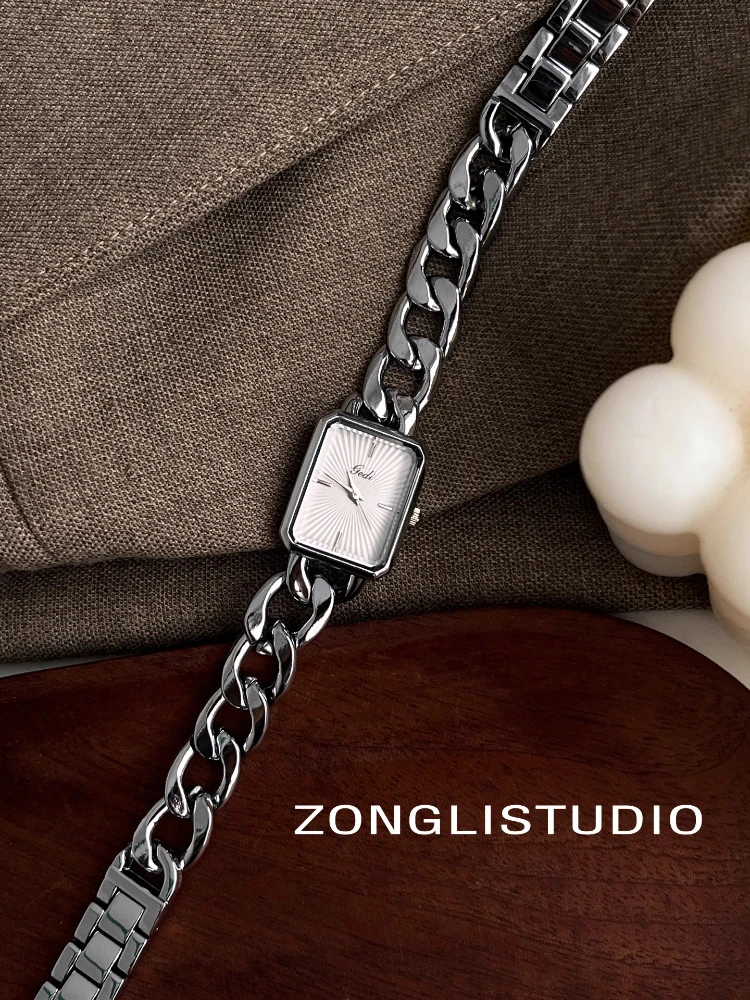 Women Quartz Watch Luxury Square Gold Rectangle Sliver Clock Reloj Ladies Stainless Steel Bangle Bracelet Style Wristwatch