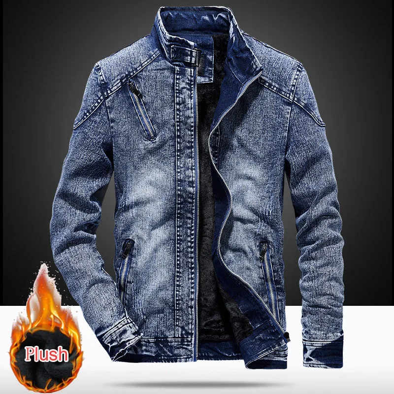 Hommes Casual Sourire Chaud Manteau Automne Confortable Hommes Vêtements Outwear Denim Vestes Nouvelle Mode Hiver Jeans Vestes M-4XL MYCivility