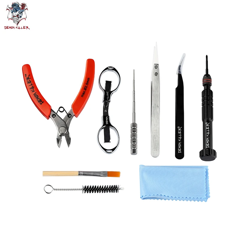 Kit de herramientas para vapeo Demon Killer 100% original de alta calidad, accesorio para vaporizador de cigarrillos electrónicos, para vapor DIY RDA RBA RDTA RDA Tank