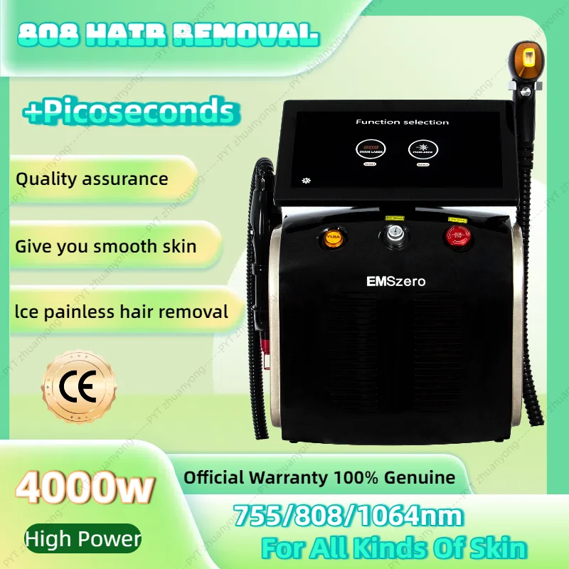 

Portable 808 755 Alexandrite Device 3 Waves Permanent Professional Diode Ice Titanium Laser Body Hair Removal Machine