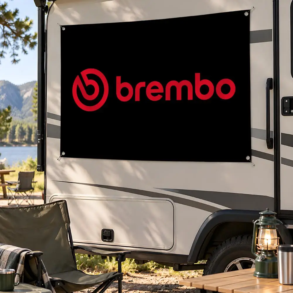 Brand Racing Brakes Brembo Flags Fan Flag Banner Wall Hanging Outdoor Yard Camping Dorm Garage Party Home Decor Gift