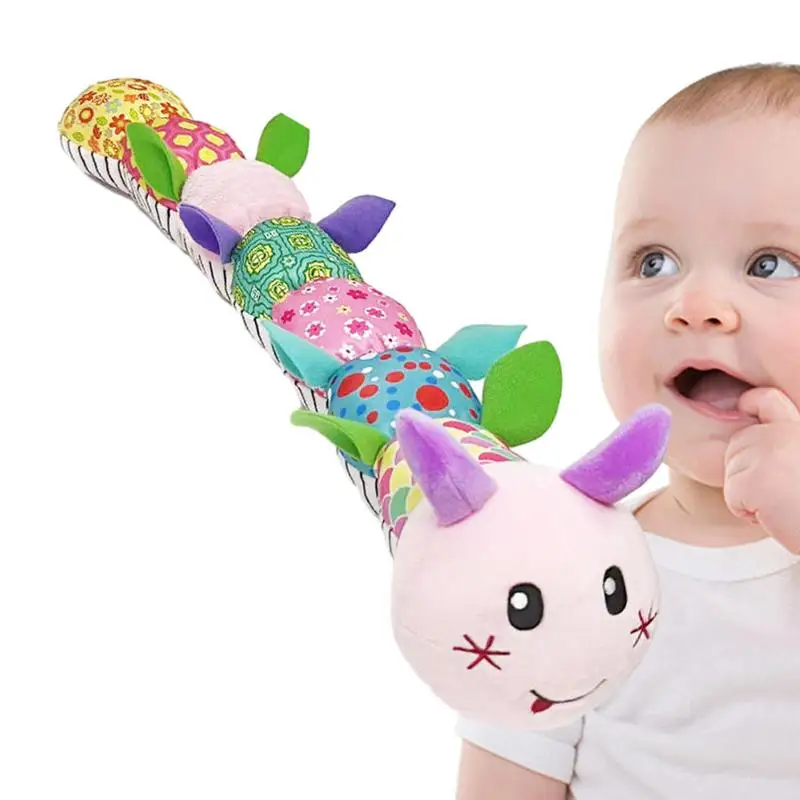 Baby Rattle Teething Toy Musical Soft Caterpillar Worm Infant Plush Toys Educational Interactive Sensory Toy For Babies gifts