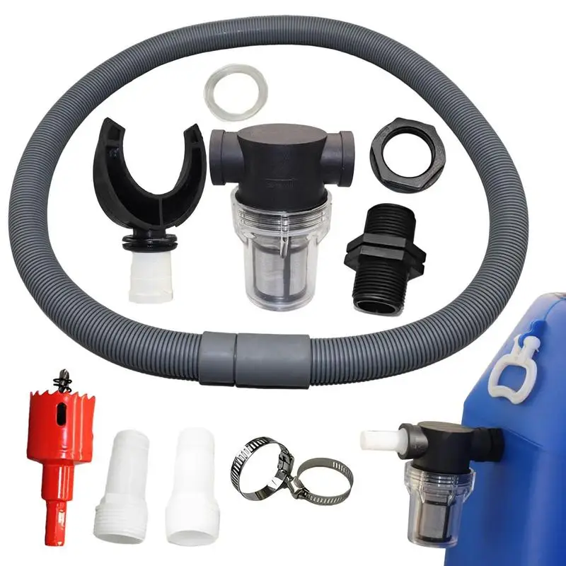 Rain Barrel Connector Kit Downpipe Rain Collector for Barrels Speedy Diverter with Filter Rain Water Collection System