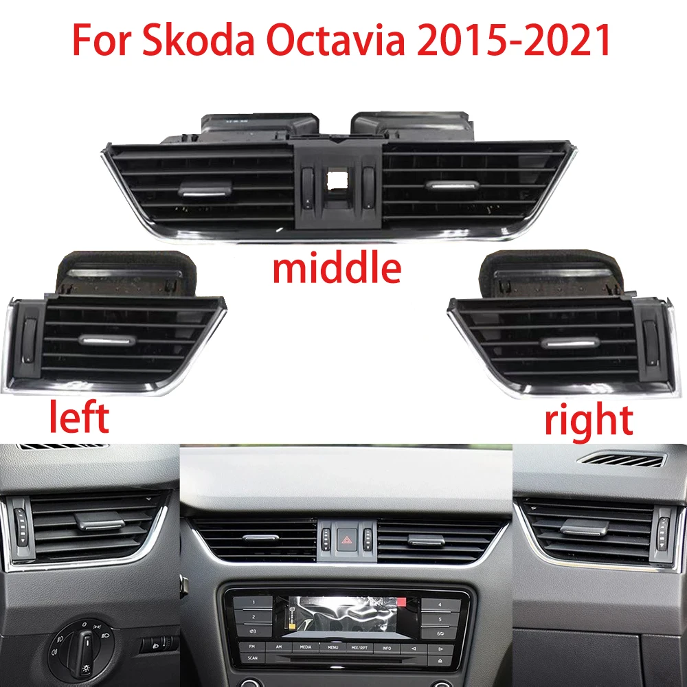 per Skoda Octavia 2015-2021 5ED 820951   Gruppo uscita griglia di sfiato CA aria condizionata anteriore centrale sinistra destra posteriore