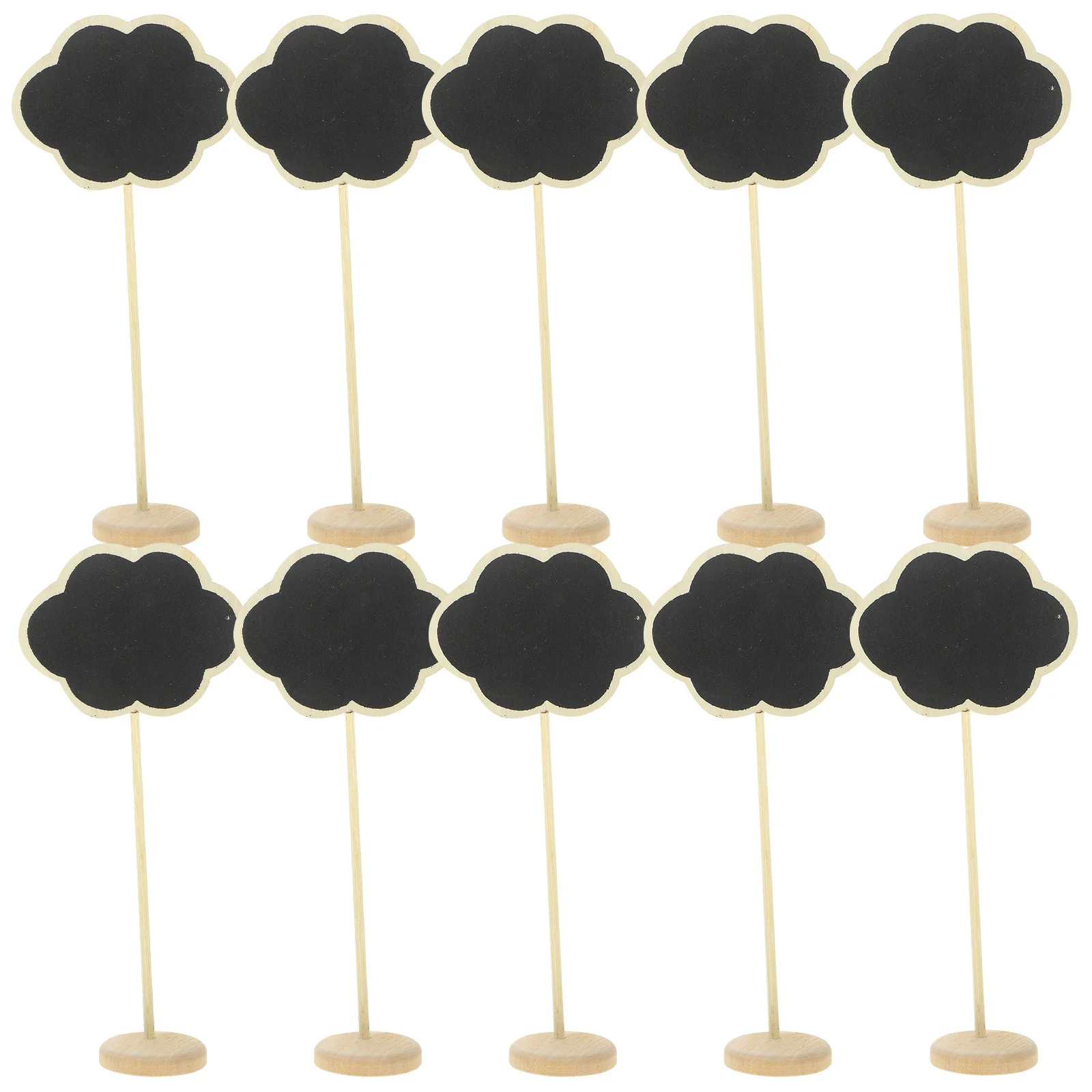 

12Pcs Small Wooden Chalkboards Desktop Message Boards Erasable Blackboard Signs for Weddings Kitchen Cafe Decoration