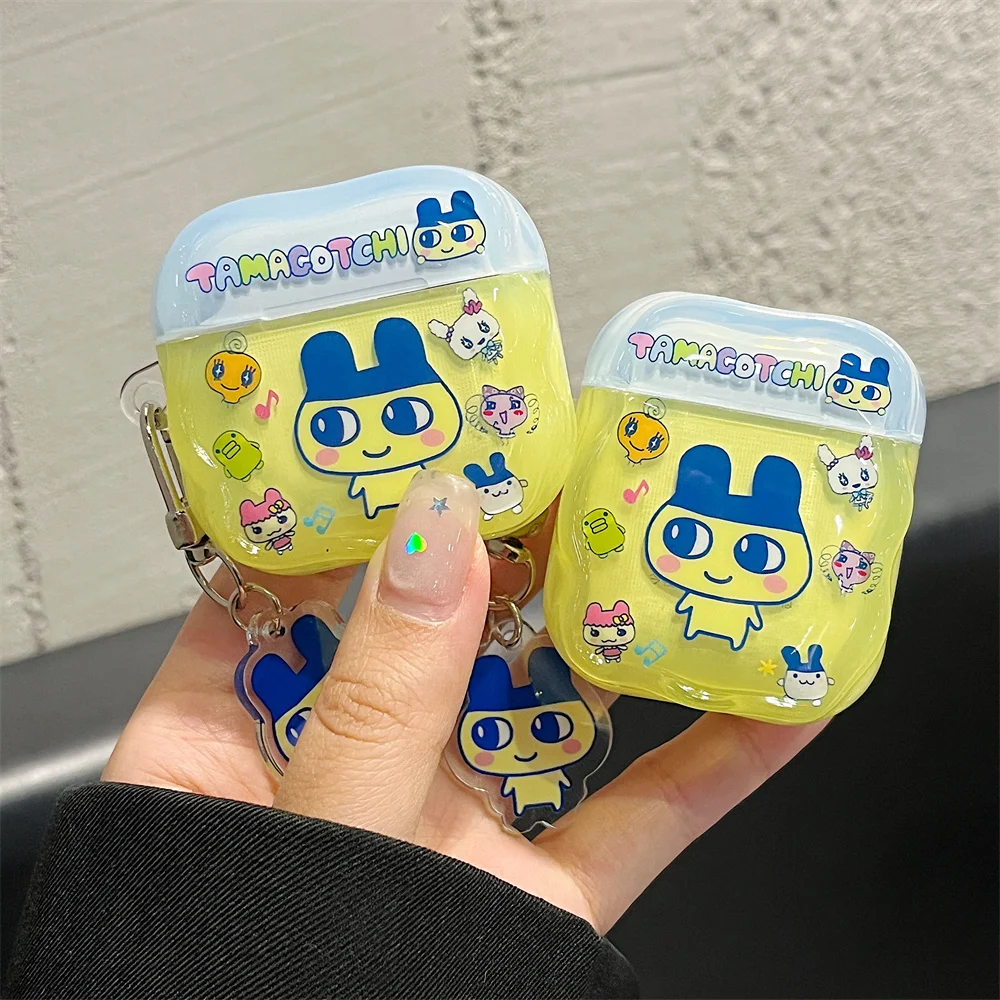 

Funny cartoon cute rabbit headphone protective cover for Apple Airpods 4 3 2 Pro 2 cover with charm earphone protective cover