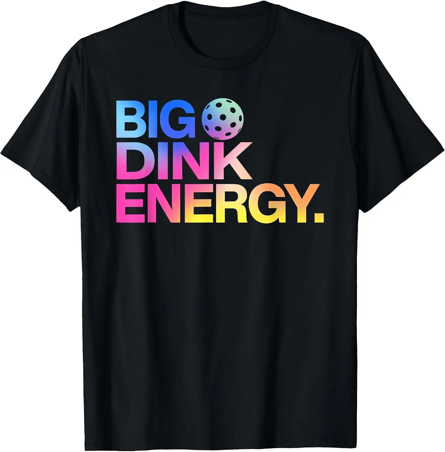 Big Dink Energy Pickleball Funny Pickle Ball Lover T-Shirt Halloween Loose-Fit Pure Cotton Short-Sleeve Top – Stylish, Breathable, Plus-Size – Christmas Gift