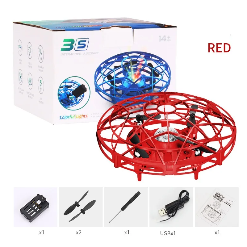 Mini Ufo Flying Toy For Kids Spinner Toys For Boys Quadcopter Rc Drone Electric Infrared induction Flysky