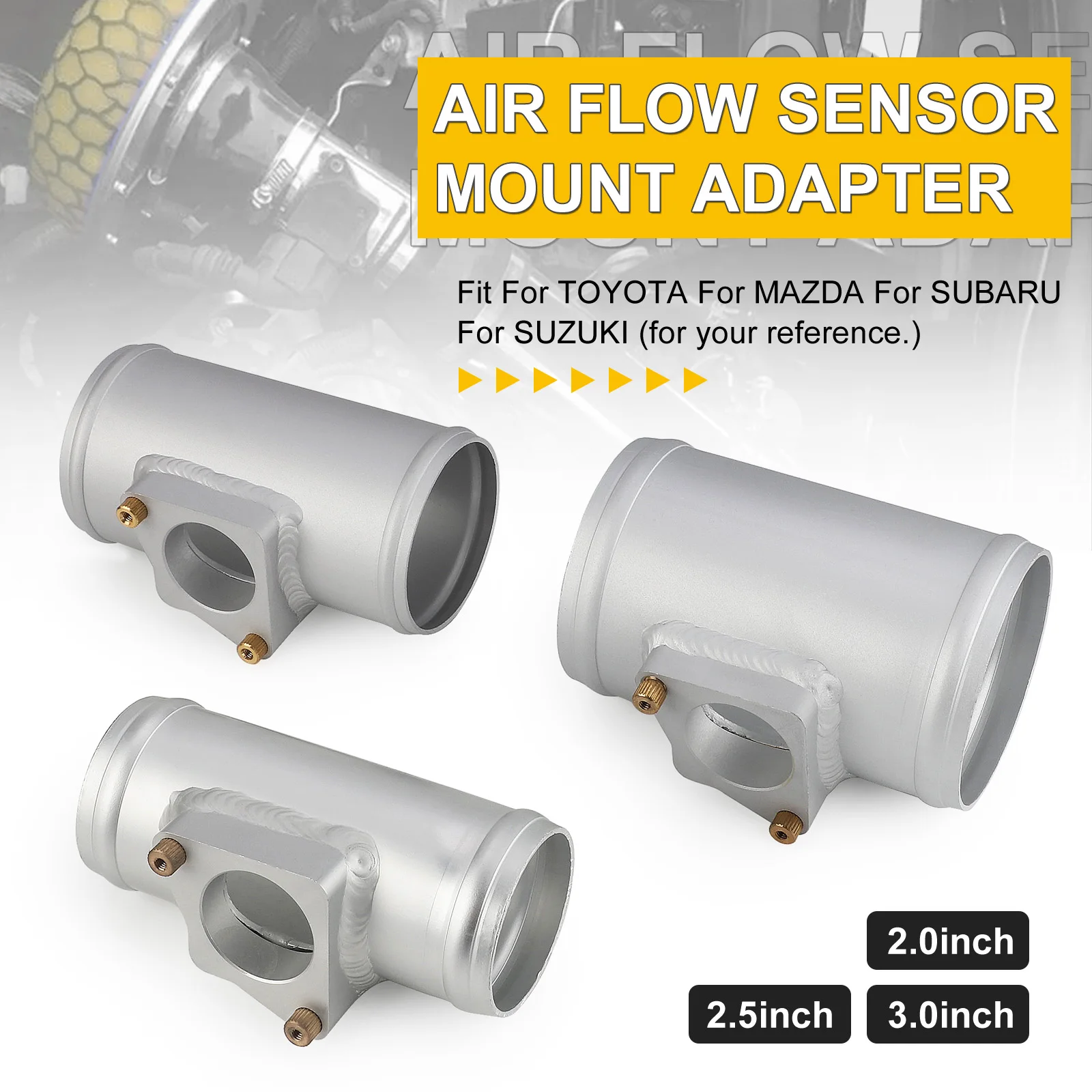 EPAA02G10K63 2 "/2,5"/3" датчик массового расхода воздуха MAF, адаптер для крепления трубы, фланцевая основа для Nissan, Honda, Ford