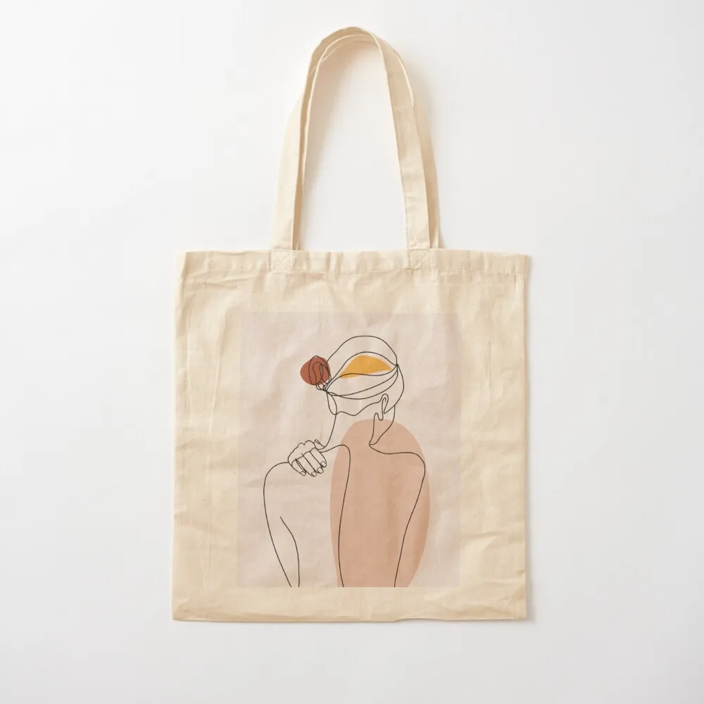 Nude figure illustration Tote Bag Customizable tote bag Canvas stote bag shopping logo Women bags