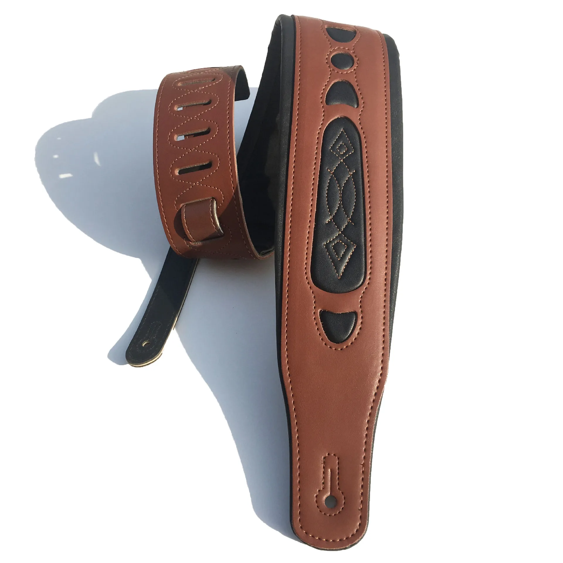 Adjustable Leather Guitar Strap Soft Widen Thicken Durable Shoulder Belt for Electric Acoustic Bass Wooden Guitar 2 Color Option