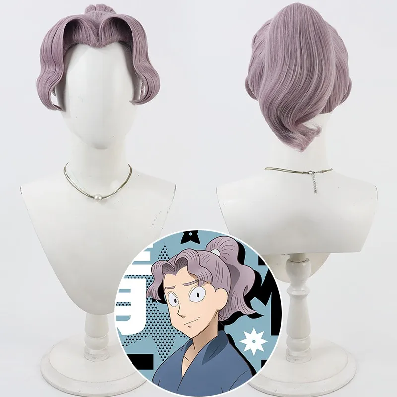

Аниме Nintama Rantaro Sakuragi, парик для косплея, короткие волнистые светло-фиолетовые хвостики, термостойкие синтетические волосы