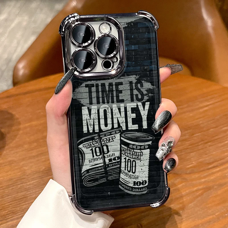 حافظة هاتف أبل آيفون 17 16 15 14 13 12 11Pro Max Plus مع حماية من السقوط في جميع الزوايا