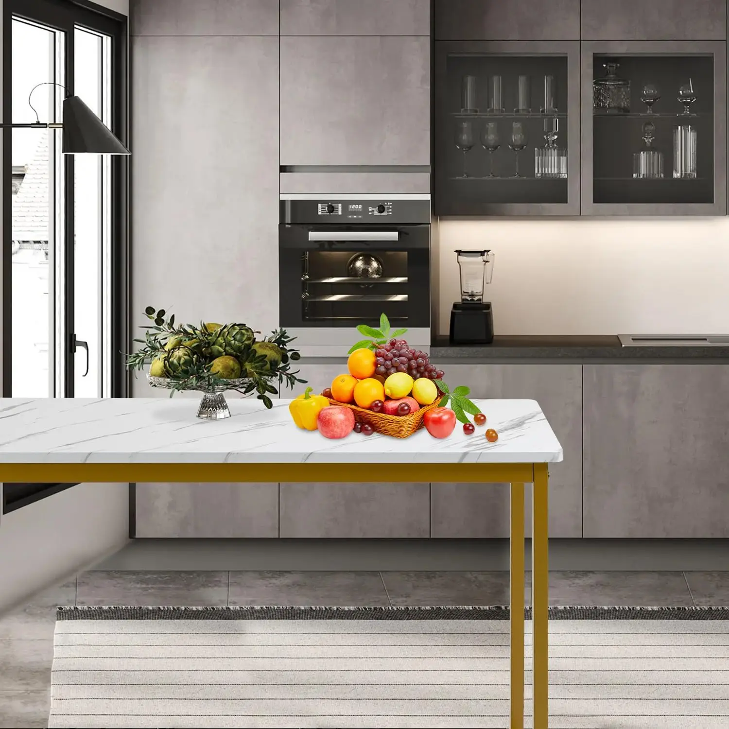 44.5"" Sofa Table, Bar Height Pub Table, Narrow Entryway Table, Narrow Rectangular High Top Sofa Table With Mdf For Indoor,