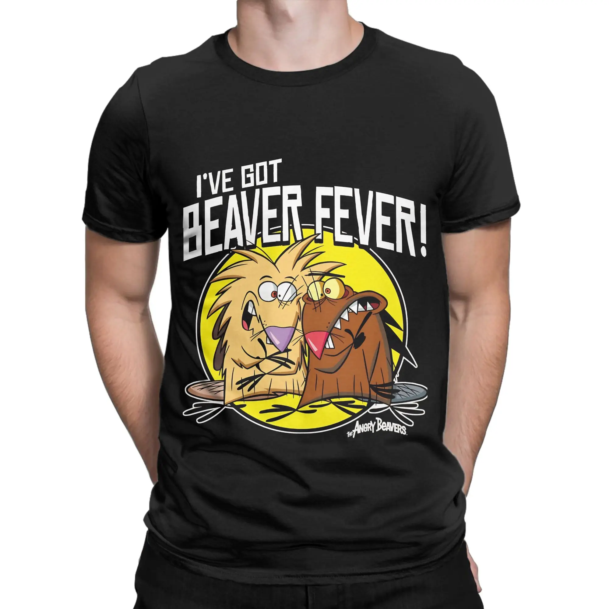 Angry Beavers I have Got Beaver Fever Funny Graphic 100% Cotton T-Shirt The Angry Beavers Tops Tees For Men