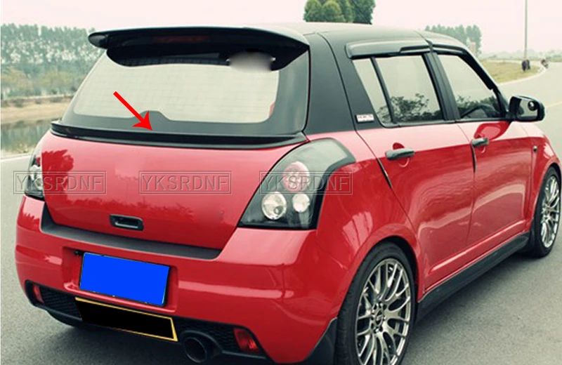 For Suzuki Swift 2005-2012 high quality Carbon Fiber rear boot Wing Spoiler Rear Roof Spoiler Wing Trunk Lip Boot Cover