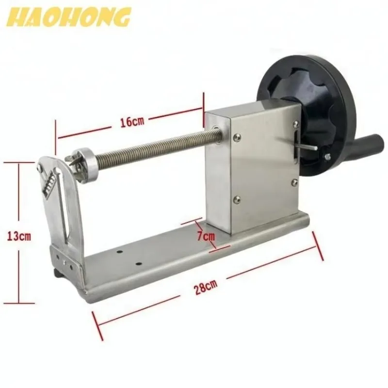 ماكينة تقطيع البطاطس المقلية الحلزونية عالية الكفاءة، طاقة يدوية للفواكه والخضروات والمطاعم والفنادق #3