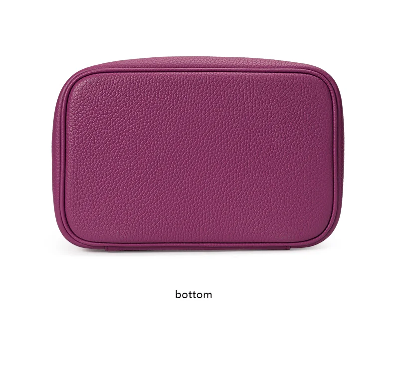Aidanni Kleine quadratische Tasche aus echtem Leder, Damenhandtasche mit großem Fassungsvermögen, Kosmetiktasche, Aufbewahrungs- und Reise-Kulturtasche für Damen – Detail 14