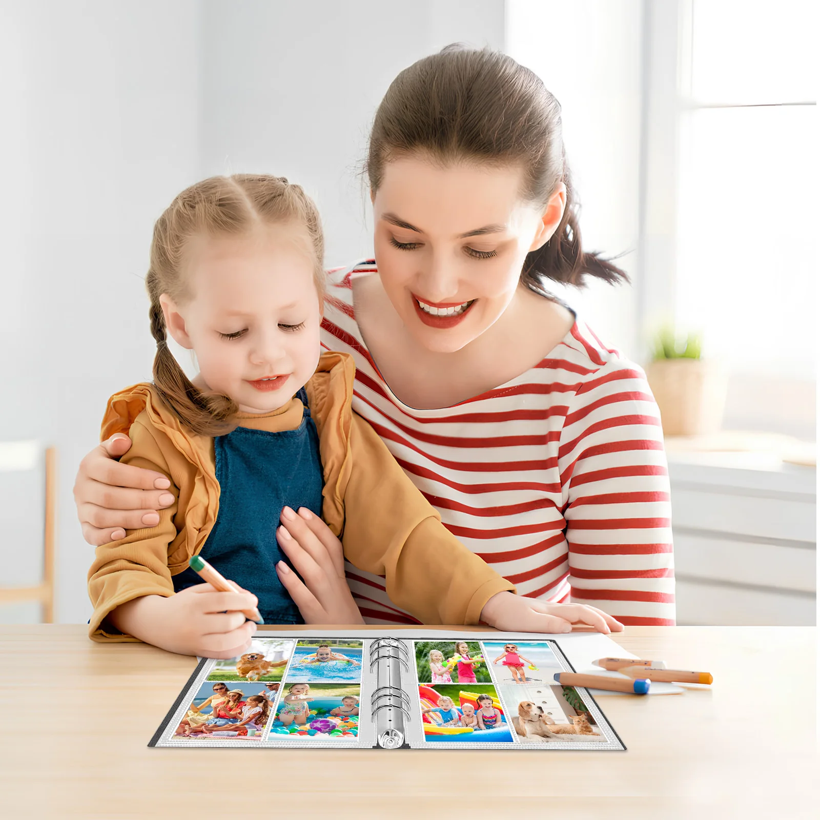 

50Pcs Trading Card Sleeves Binder Sheets A5 Clear Photo Sleeves Inner Pages Protective Card Protectors Album Pages